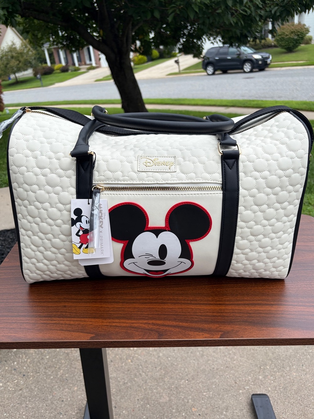 Disney Mickey Mouse Primark Quilted Weekender Duffle Bag NWT